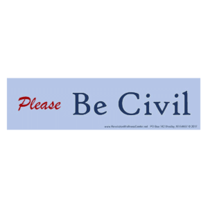 Please Be Civil Bumper Sticker